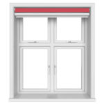 Dover Blackout Flame Red Motorised Double Roller Blind