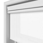 Dover Blackout Pure White Motorised Double Roller Blind