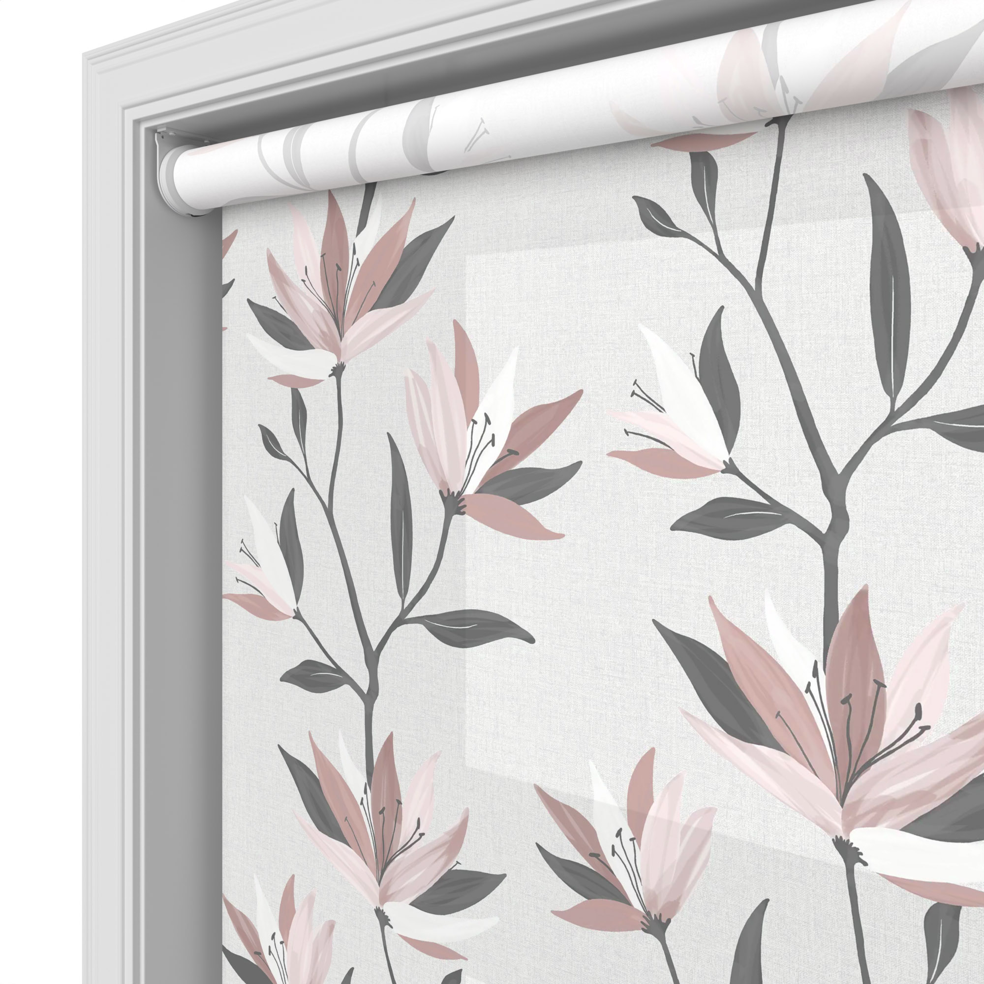 Lilyvale Faint Blossom Motorised Roller Blind - Image 4