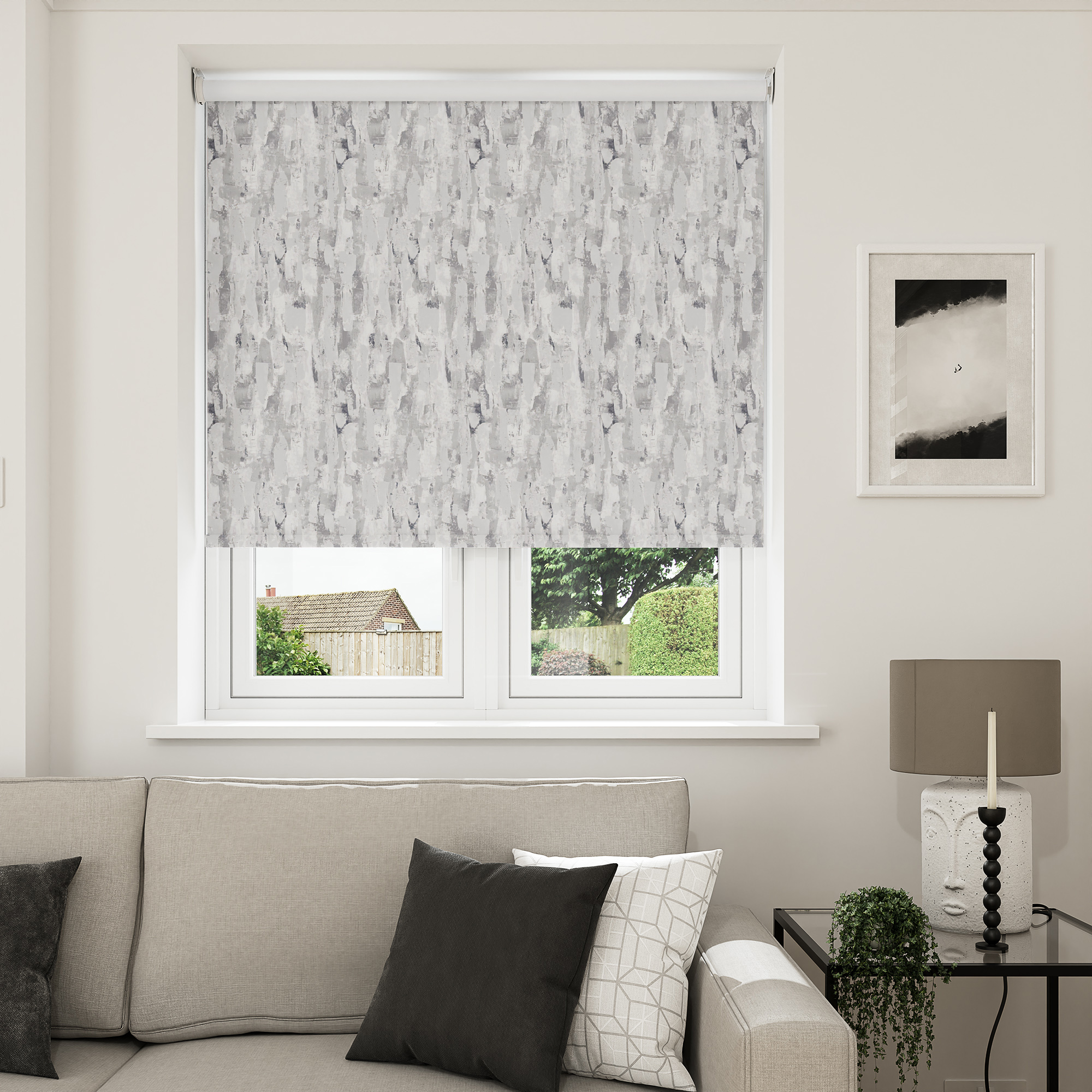 Basalt Grey Blackout Motorised Roller Blind - Image 7