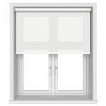 Gala Cotton White Motorised Roller Blind
