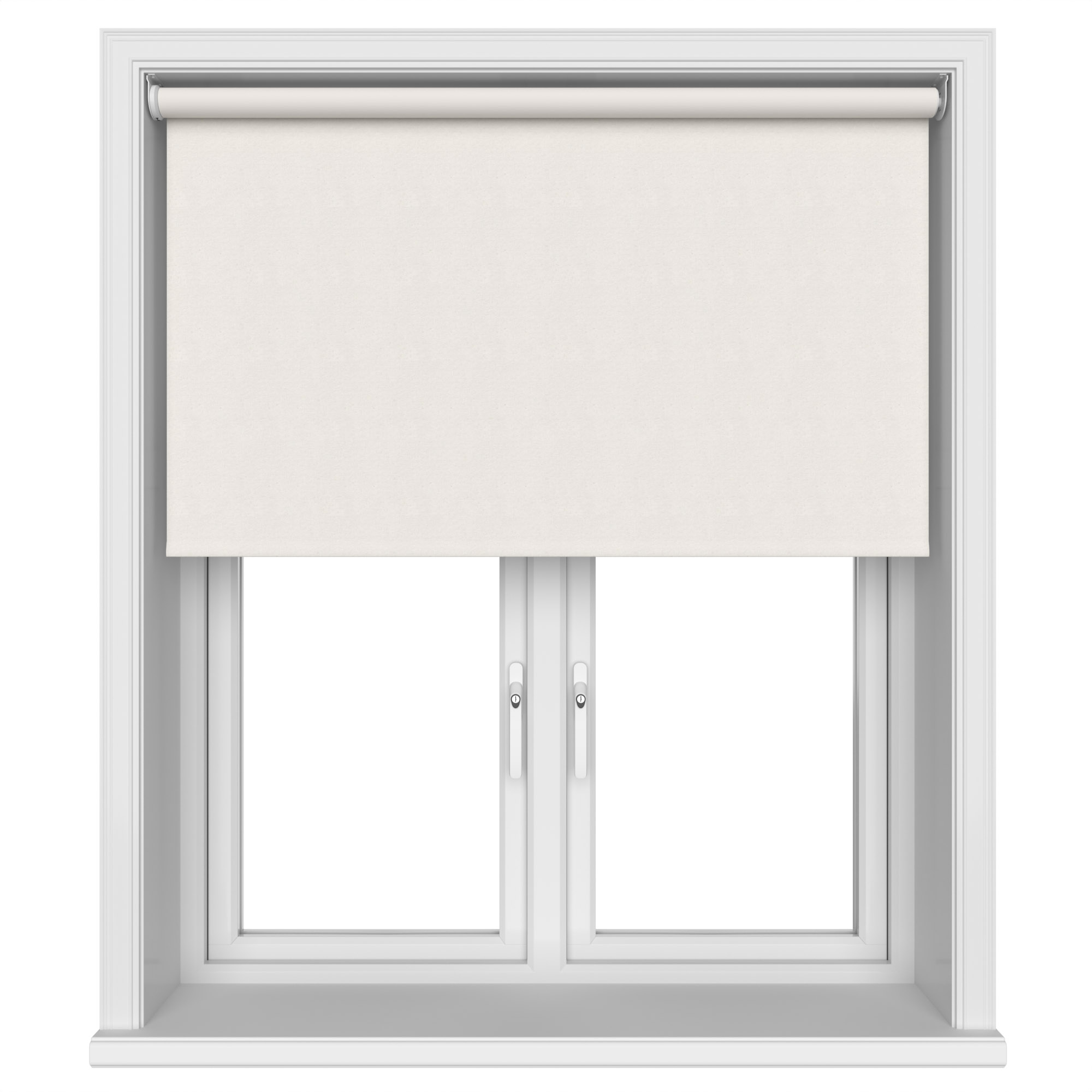 Lustre Blackout Ivory Silk Motorised Roller Blind
