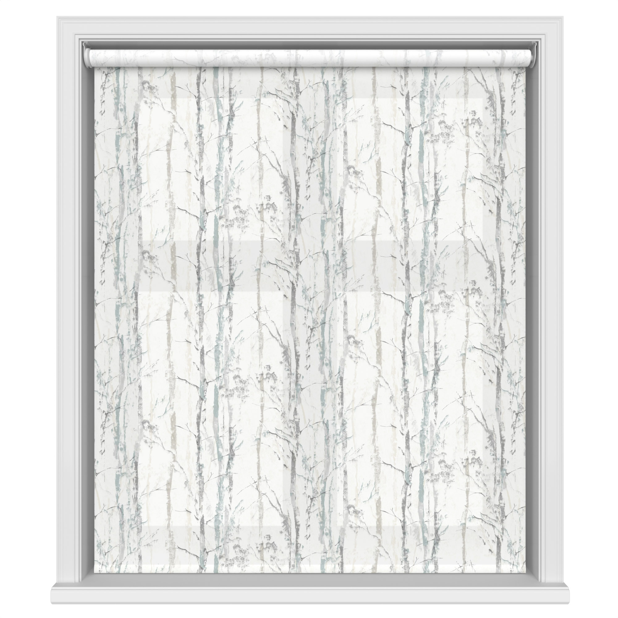 Nordic Forest Silver Birch Motorised Roller Blind - Image 2