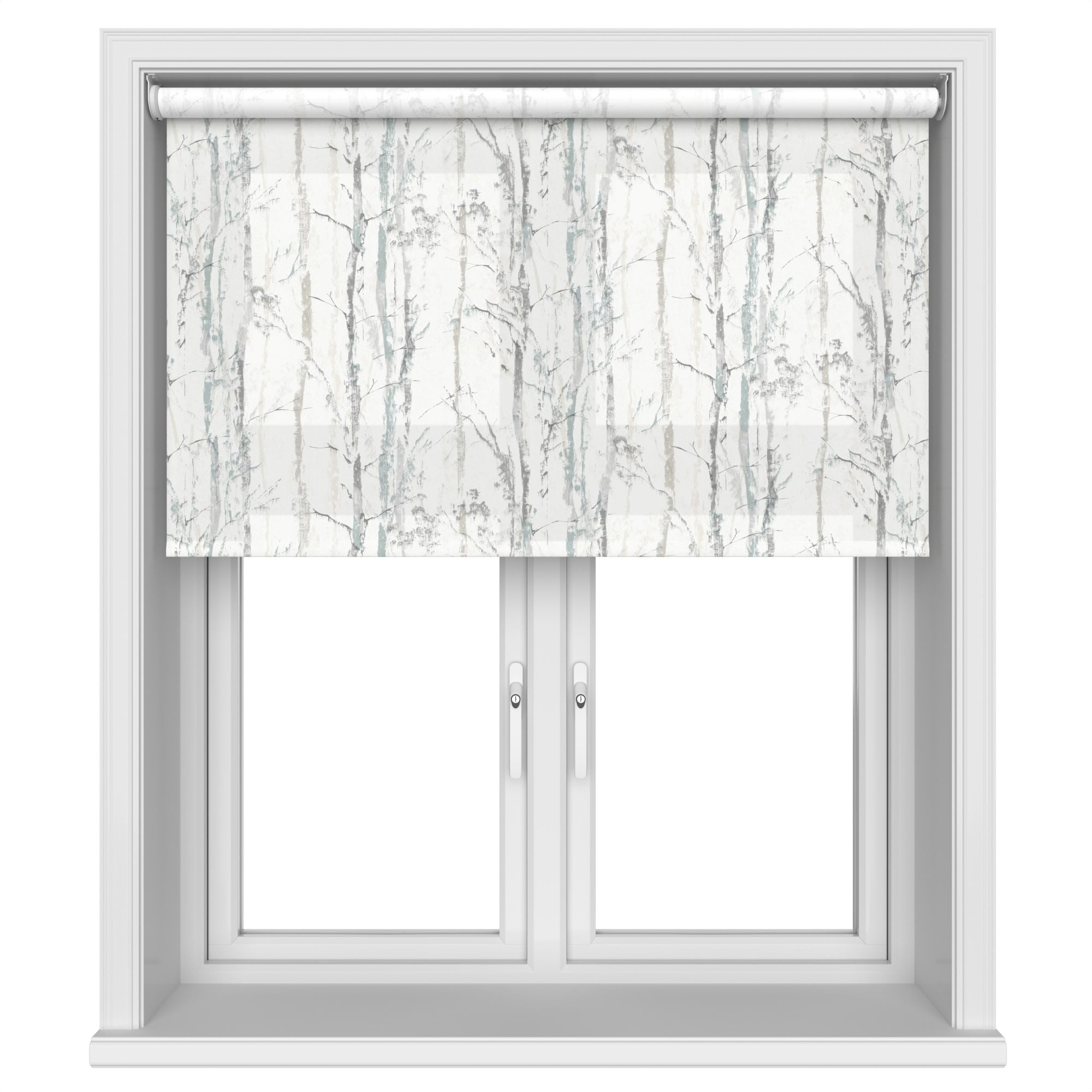 Nordic Forest Silver Birch Motorised Roller Blind