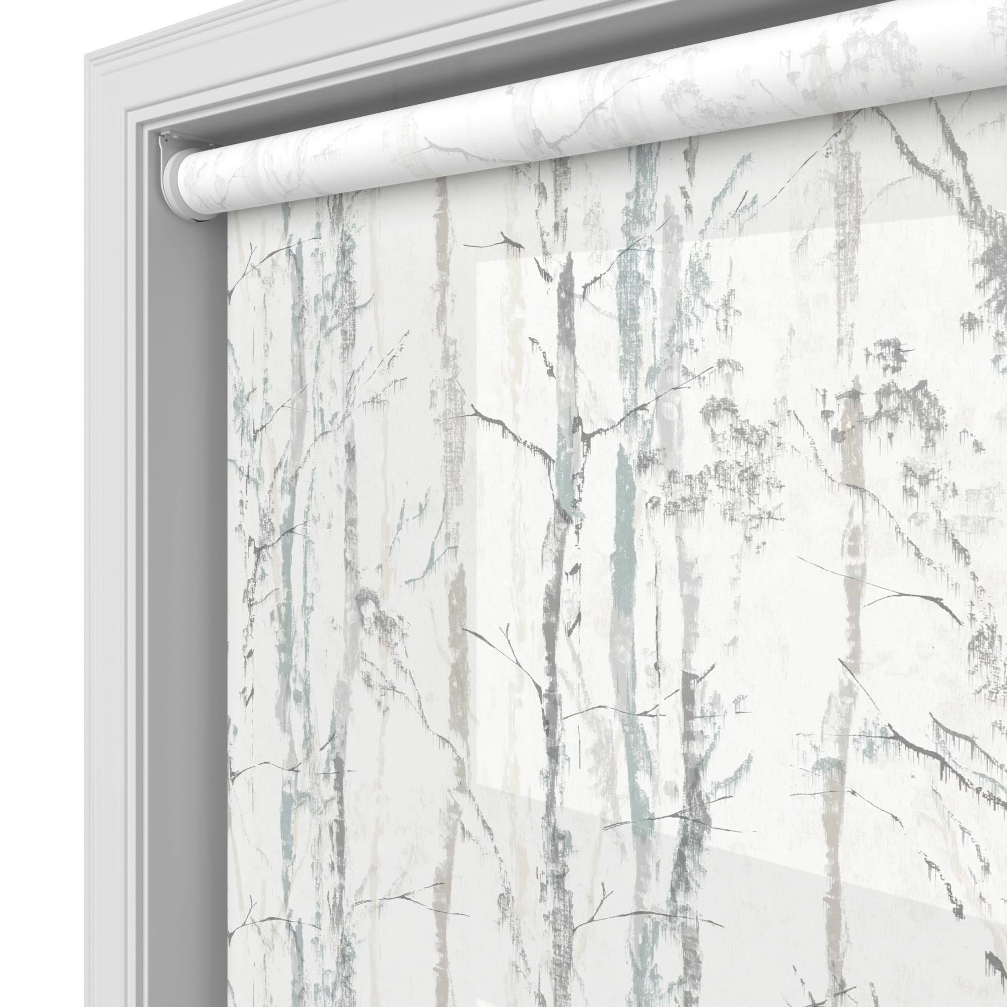 Nordic Forest Silver Birch Motorised Roller Blind - Image 4
