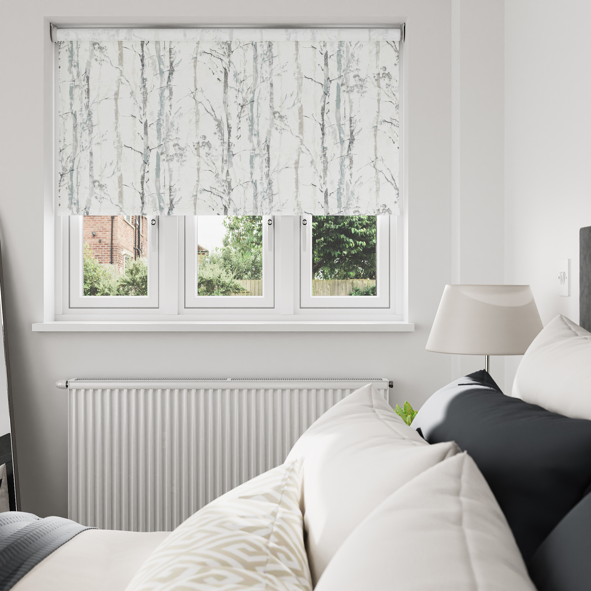 Nordic Forest Silver Birch Motorised Roller Blind - Image 7