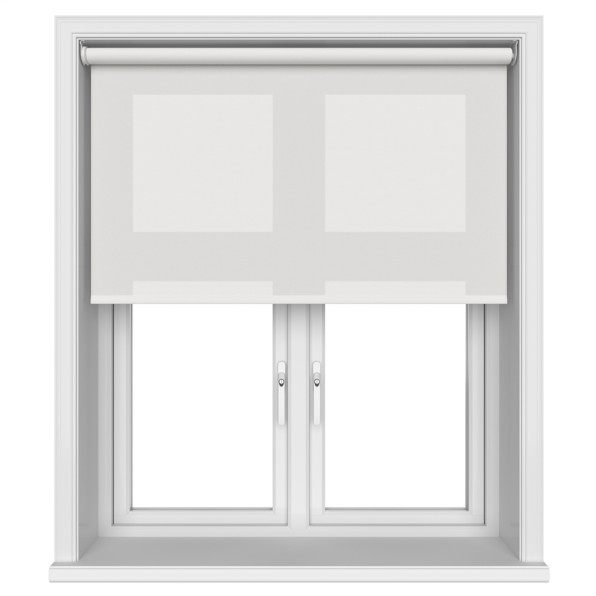 Lakeside Cotton White Motorised Roller Blind
