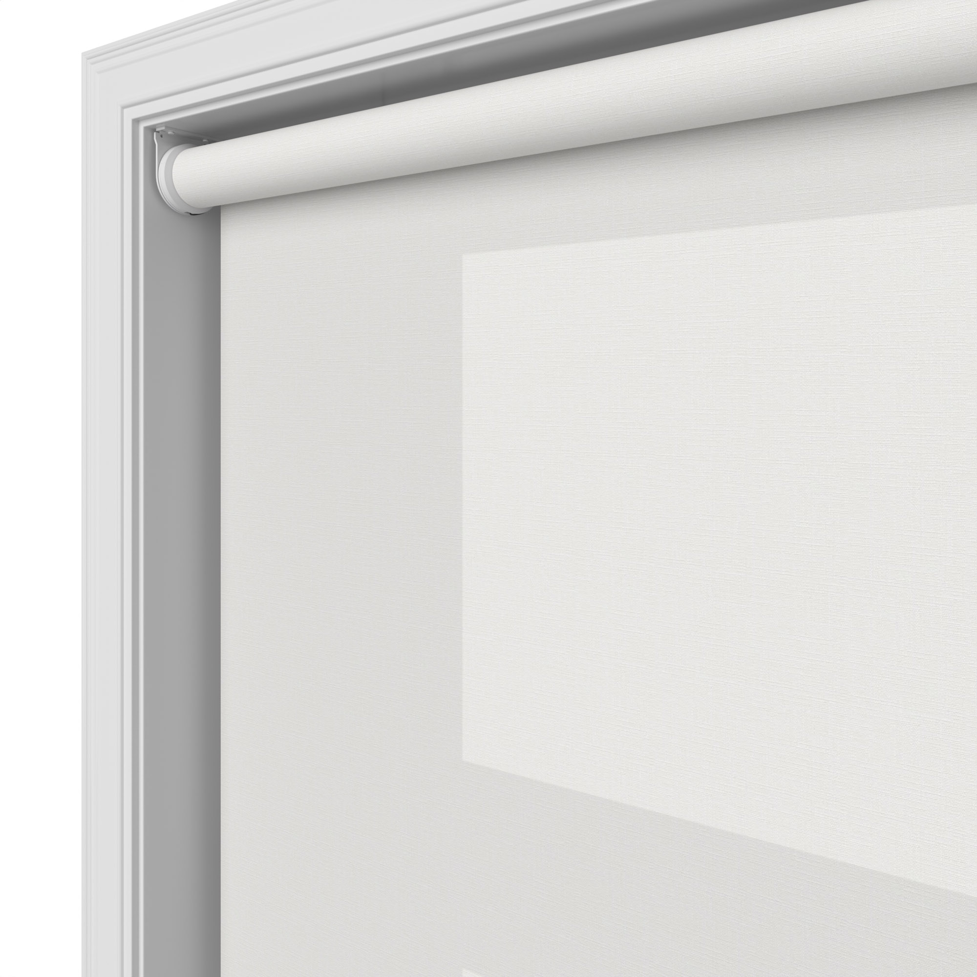 Lakeside Cotton White Motorised Roller Blind - Image 4