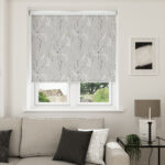 Willow Tree Blackout Birch White Motorised Roller Blind