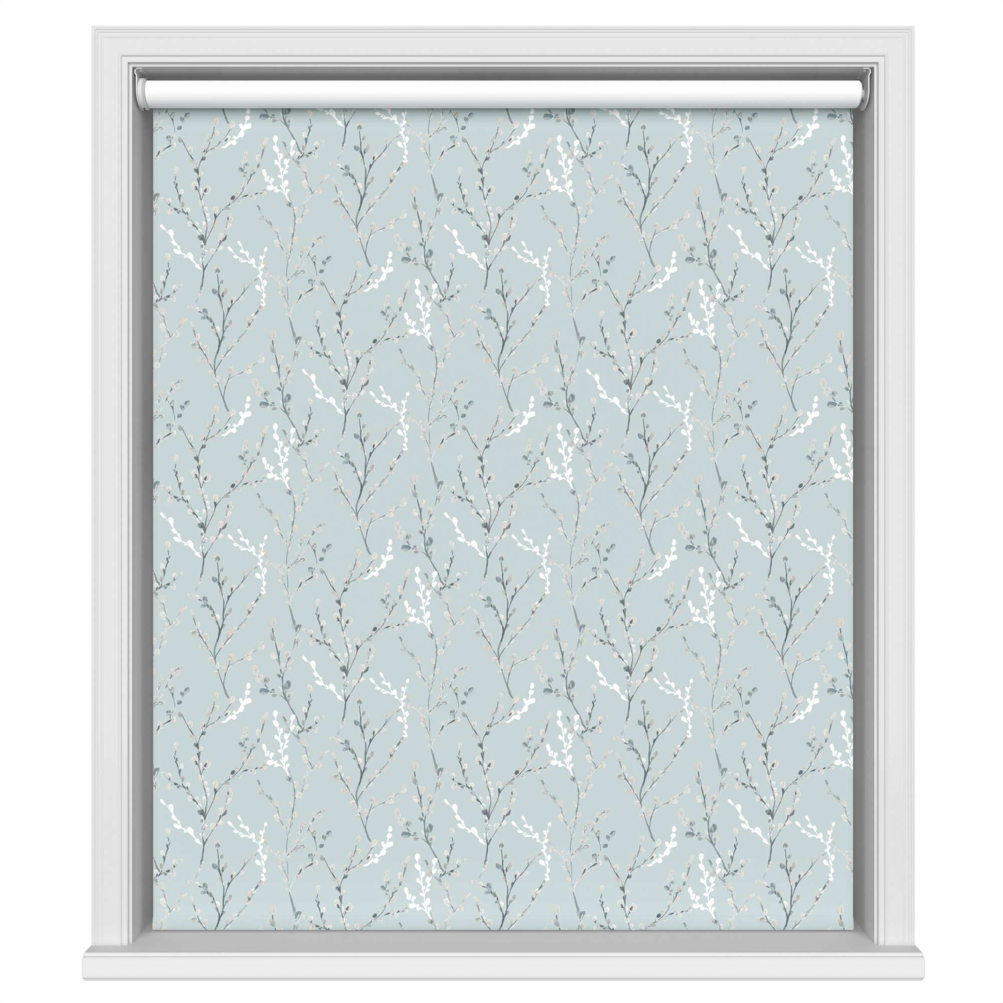 Willow Blackout Morning Mist Motorised Roller Blind - Image 2