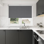 Brooklyn Blackout Graphite Motorised Roller Blind
