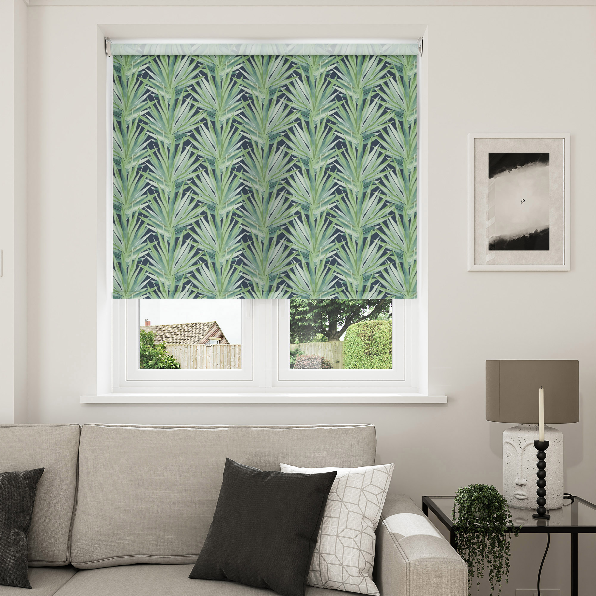 Oasis Dark Rumba Motorised Roller Blind - Image 7