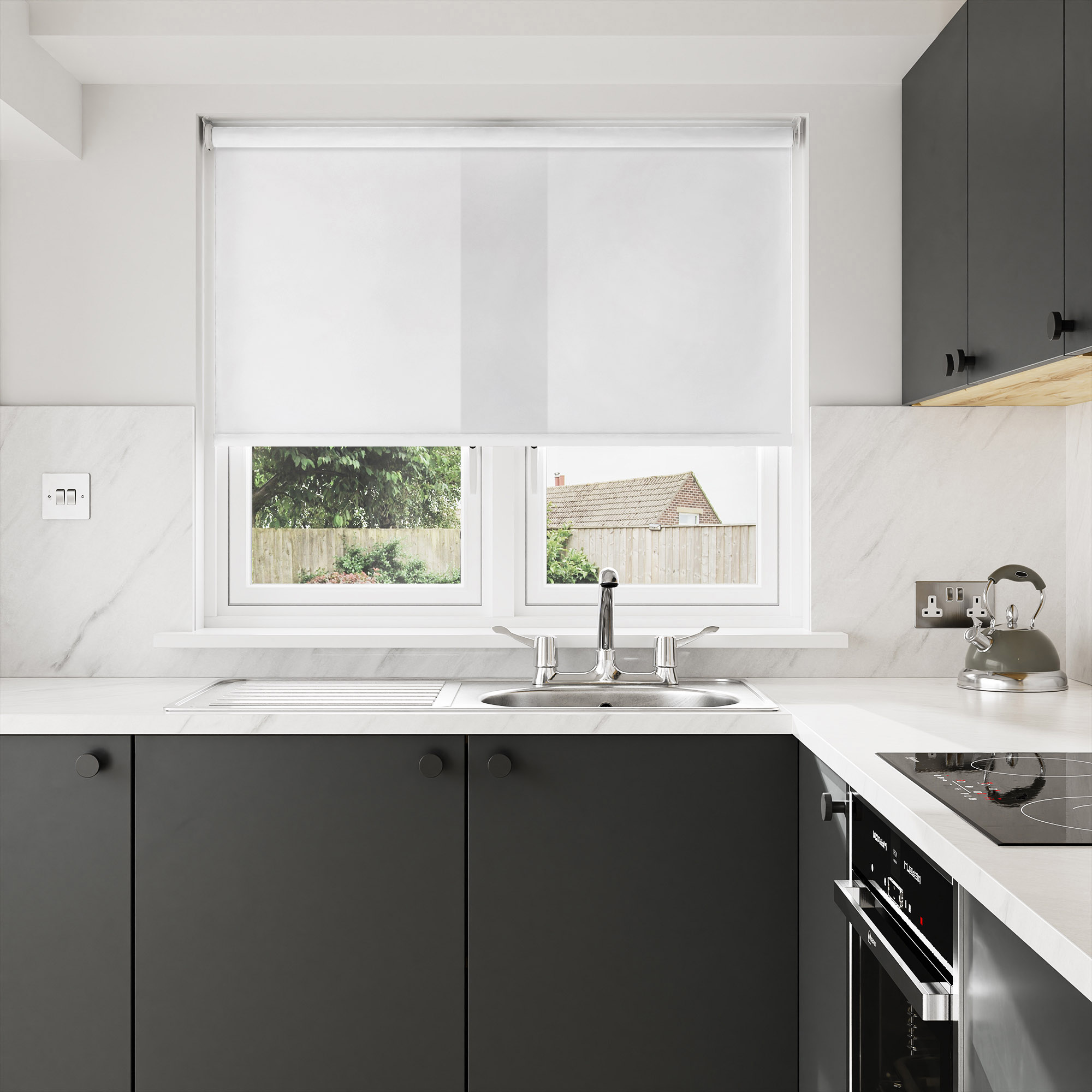 Haven Snowfall Motorised Roller Blind - Image 7