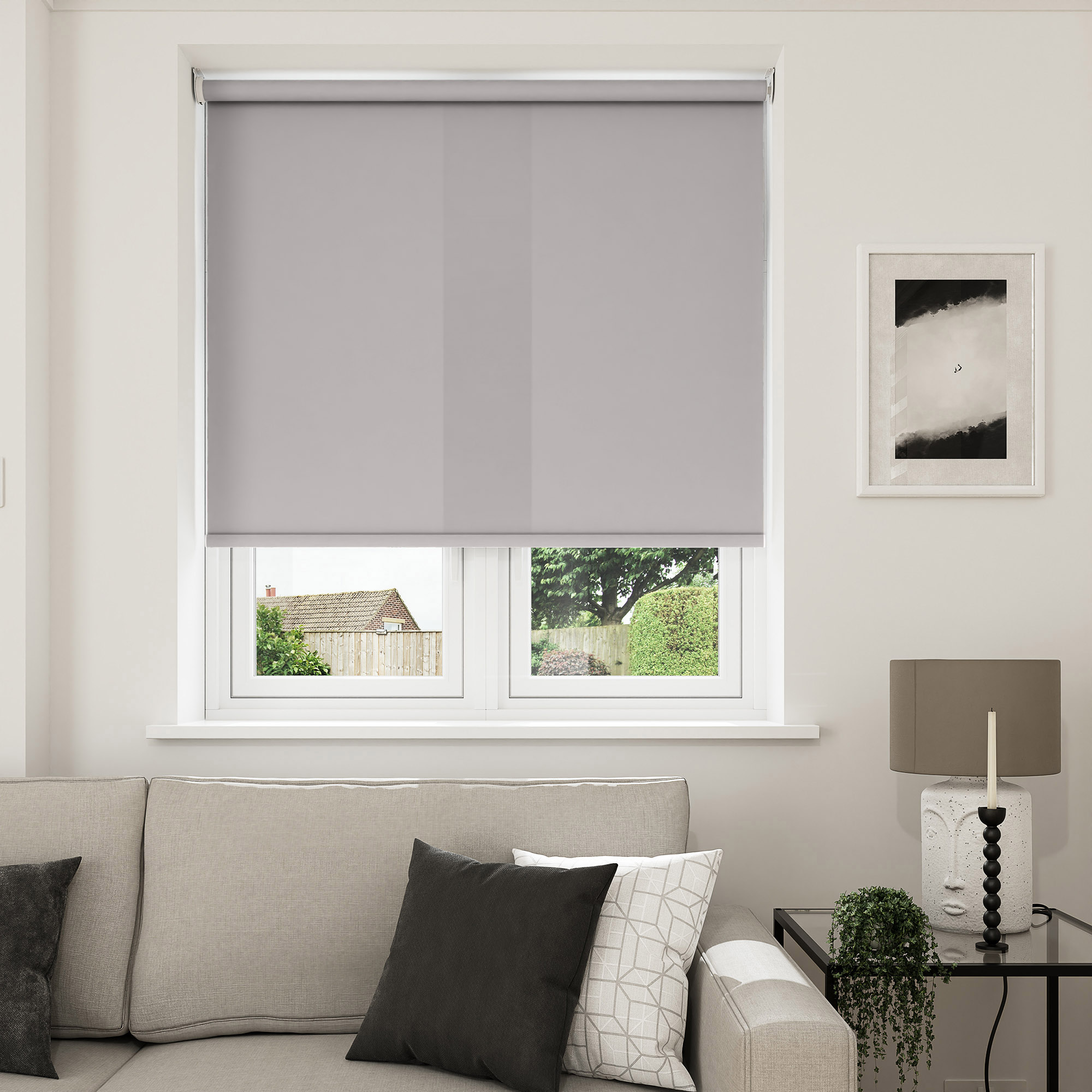 Accent Warm Stone Motorised Roller Blind - Image 7