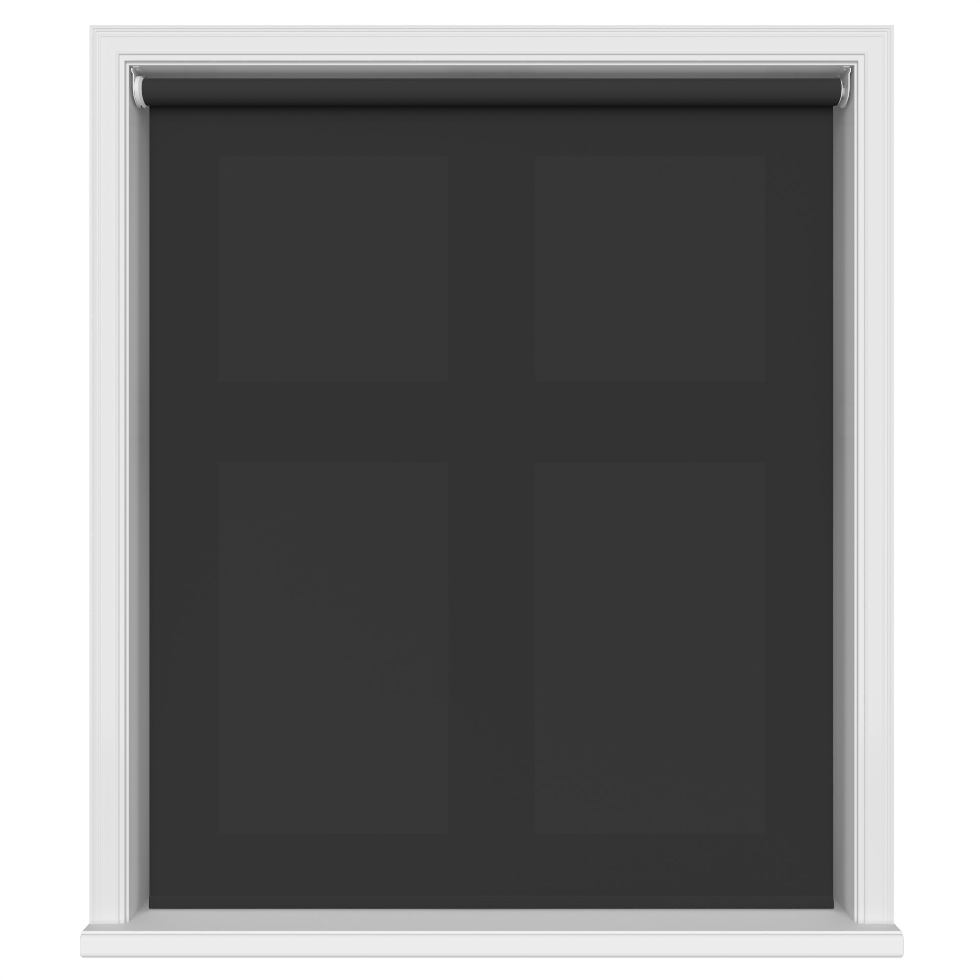 Dover Jet Black Motorised Roller Blind - Image 2