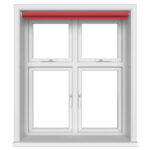 Dover Flame Red Motorised Roller Blind