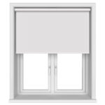 Dover Blackout Frosted White Motorised Roller Blind