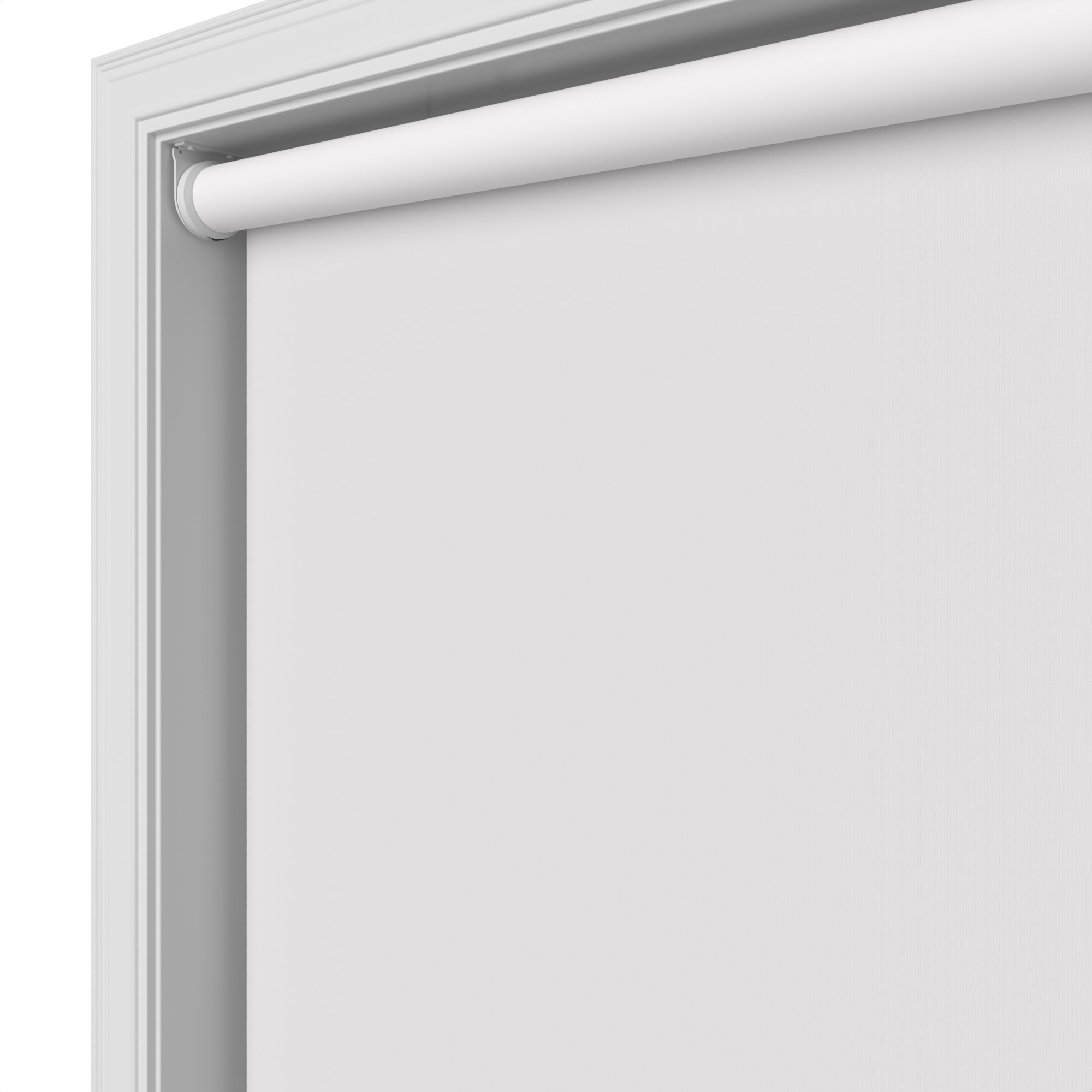 Dover Blackout Frosted White Motorised Roller Blind - Image 4