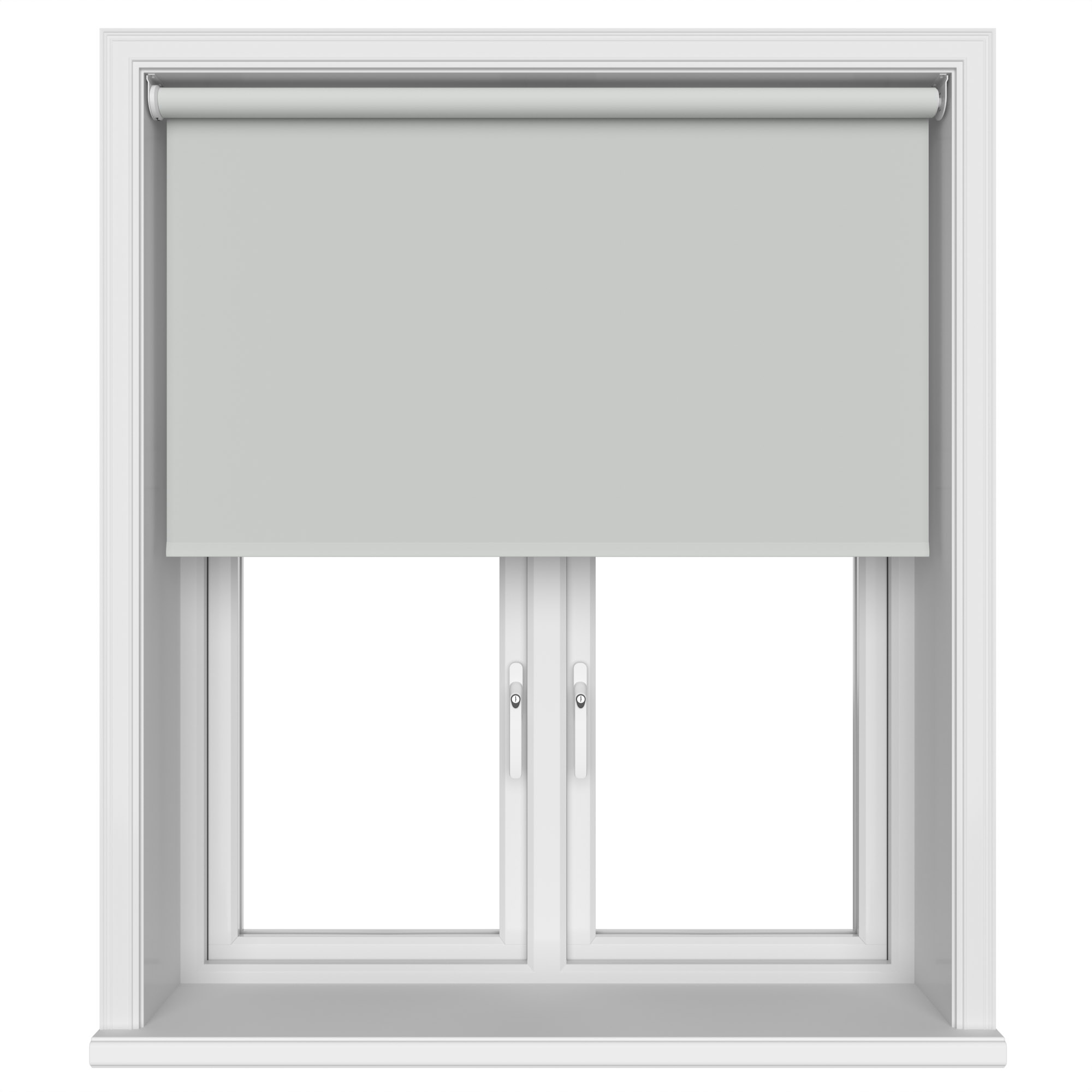 Dover Blackout Mist Grey Motorised Roller Blind