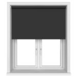 Dover Blackout Jet Black Motorised Roller Blind