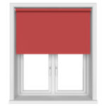 Dover Blackout Flame Red Motorised Roller Blind
