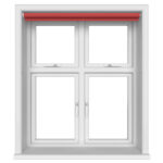 Dover Blackout Flame Red Motorised Roller Blind