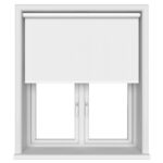 Dover Blackout Pure White Motorised Roller Blind