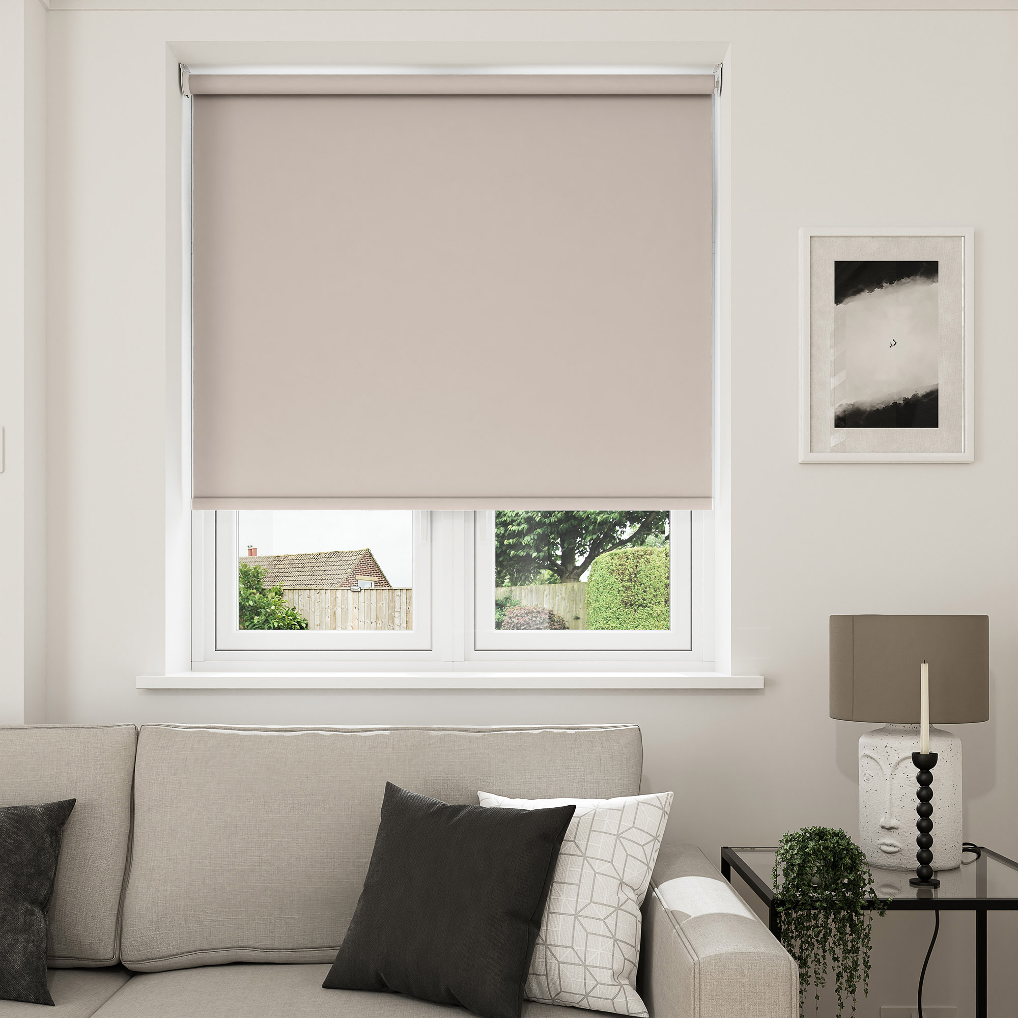 Accent Blackout Blush Haze Motorised Roller Blind - Image 7