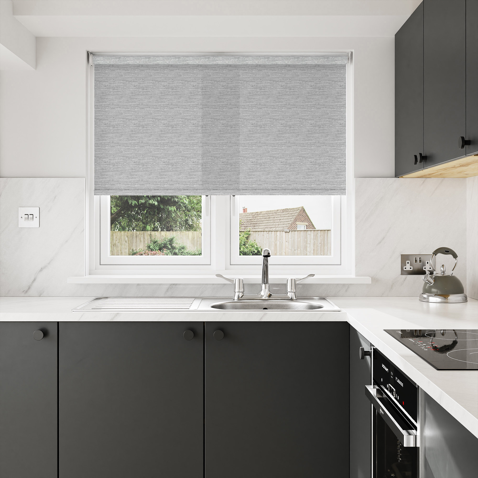 Dawn Fraction Mist Motorised Roller Blind - Image 7