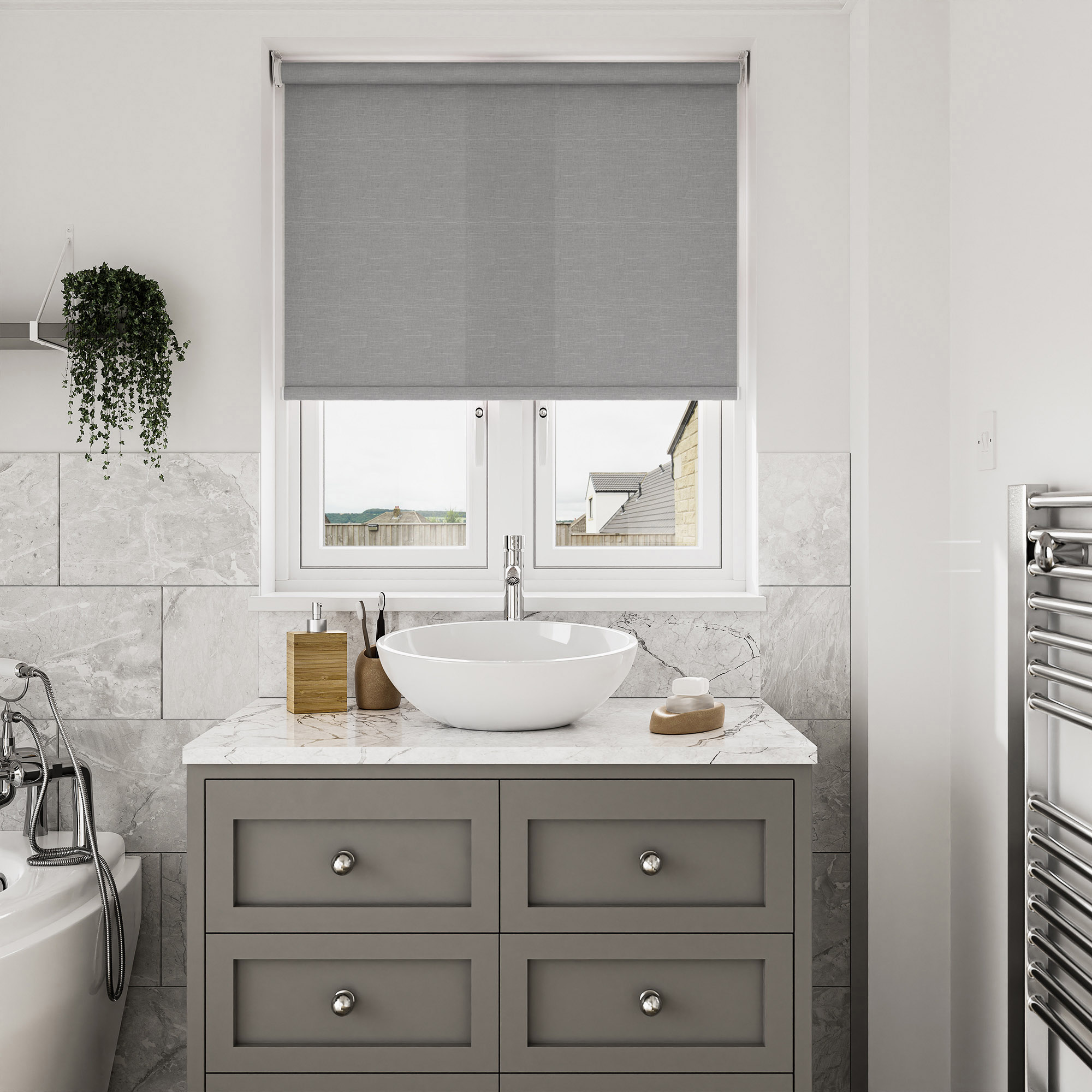 Huxley Eclipse Grey Motorised Roller Blind - Image 7