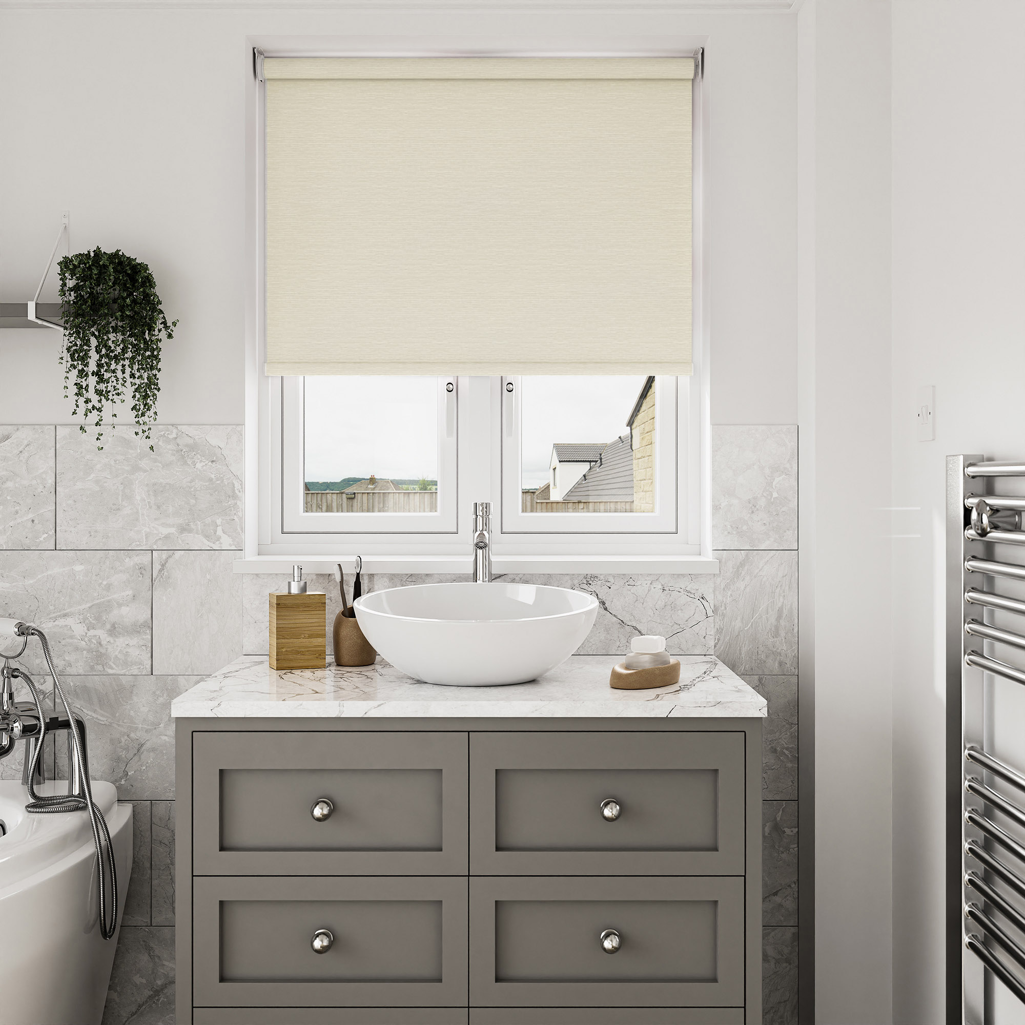 Ascot Blackout Cameo Motorised Roller Blind - Image 7