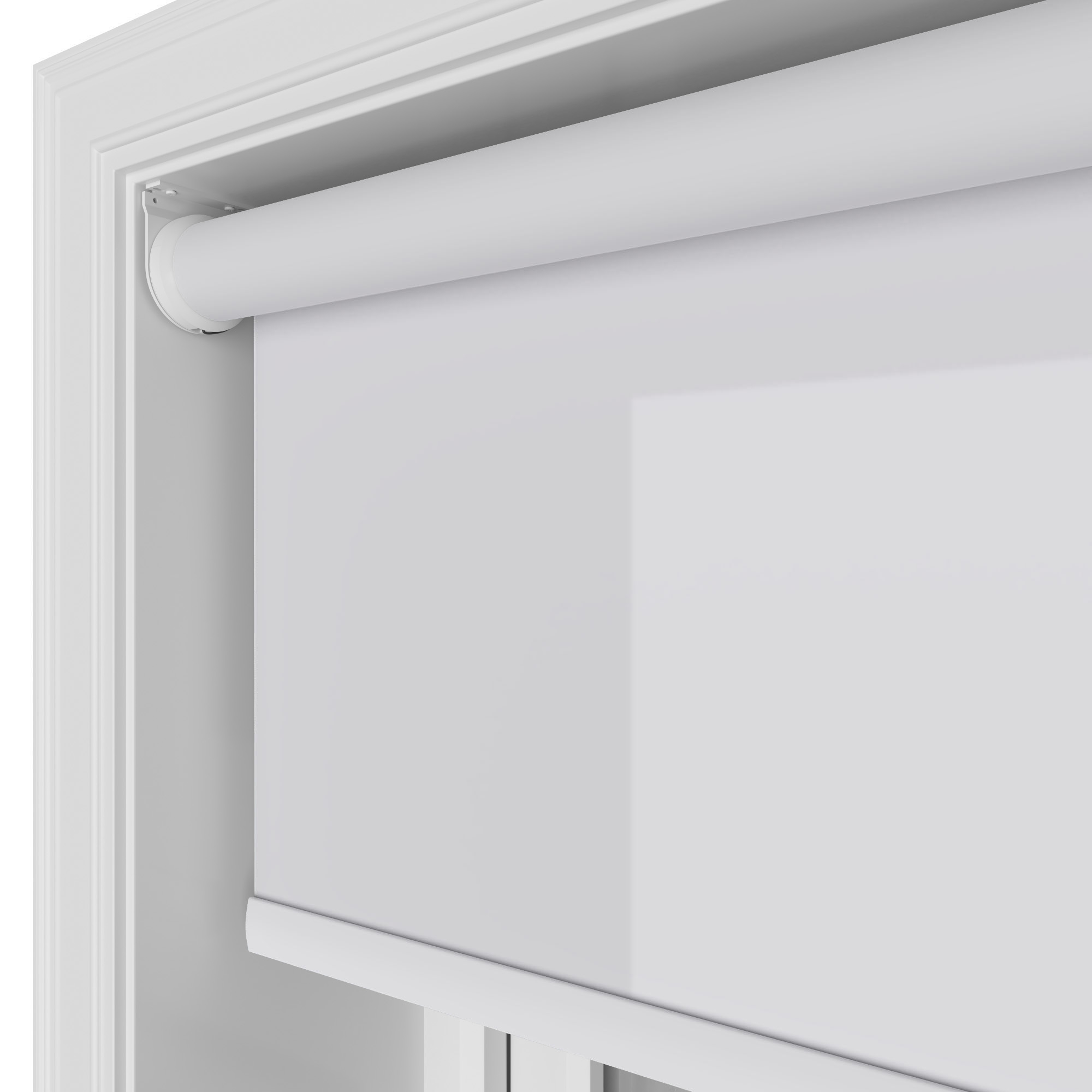 Easton Naro White Motorised Roller Blind - Image 4