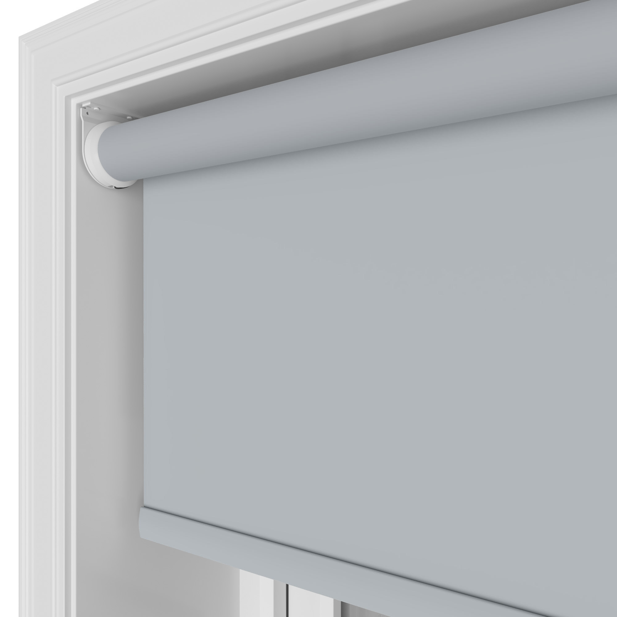 Easton Blackout Silver Ash Motorised Roller Blind - Image 4