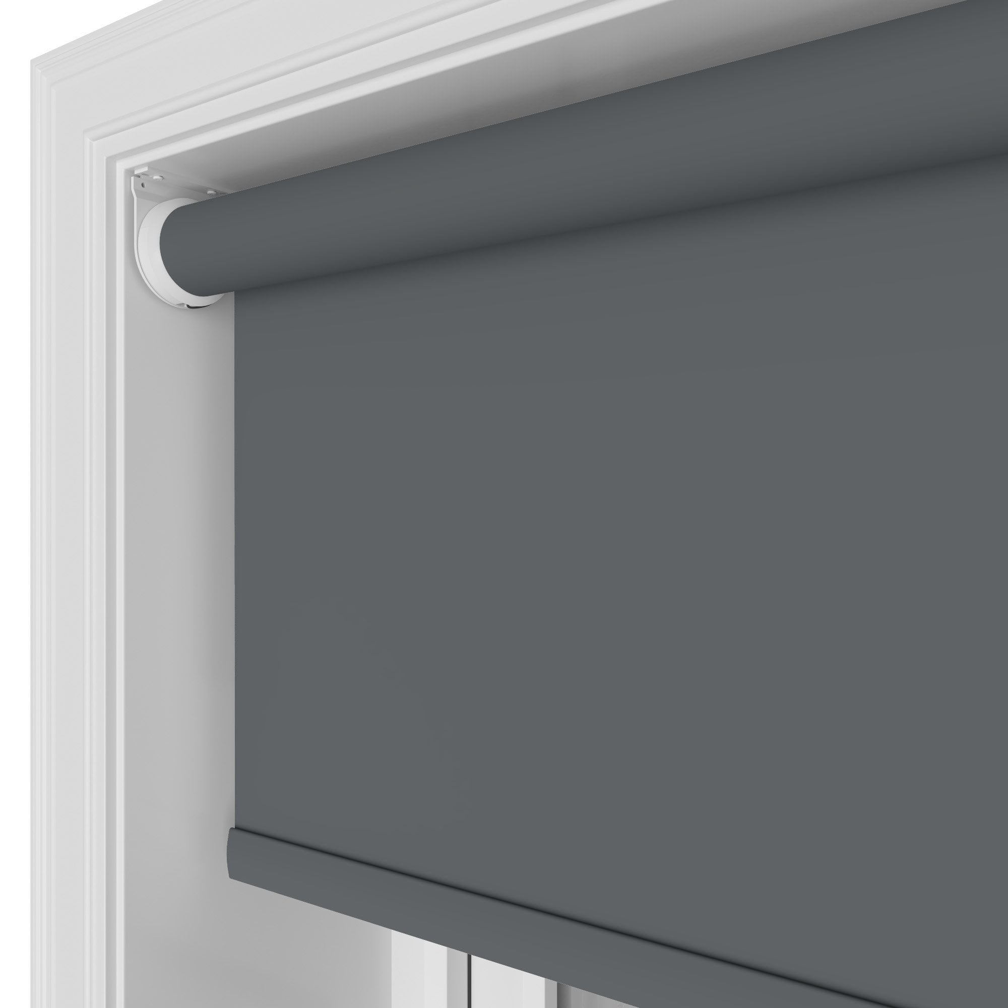 Easton Blackout Smoked Char Motorised Roller Blind - Image 4