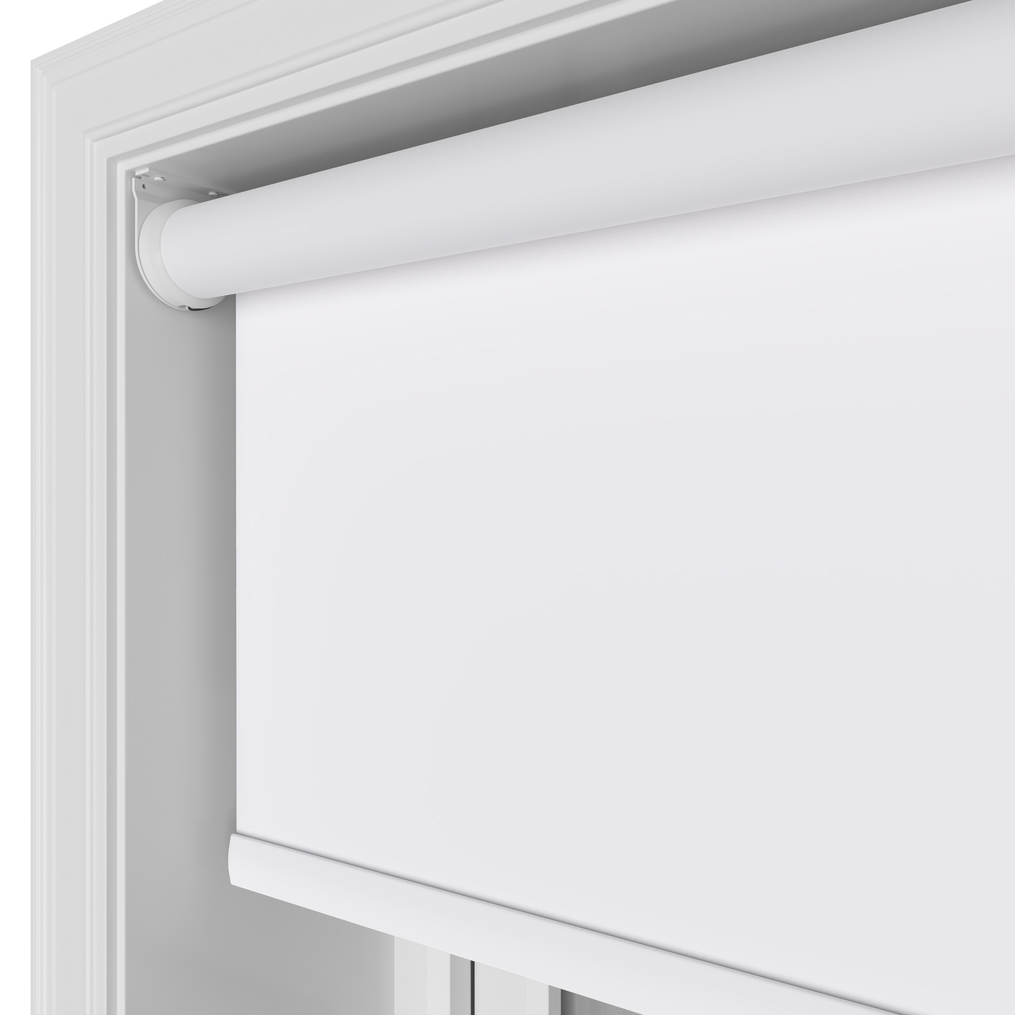 Easton Blackout Snowy White Motorised Roller Blind - Image 4